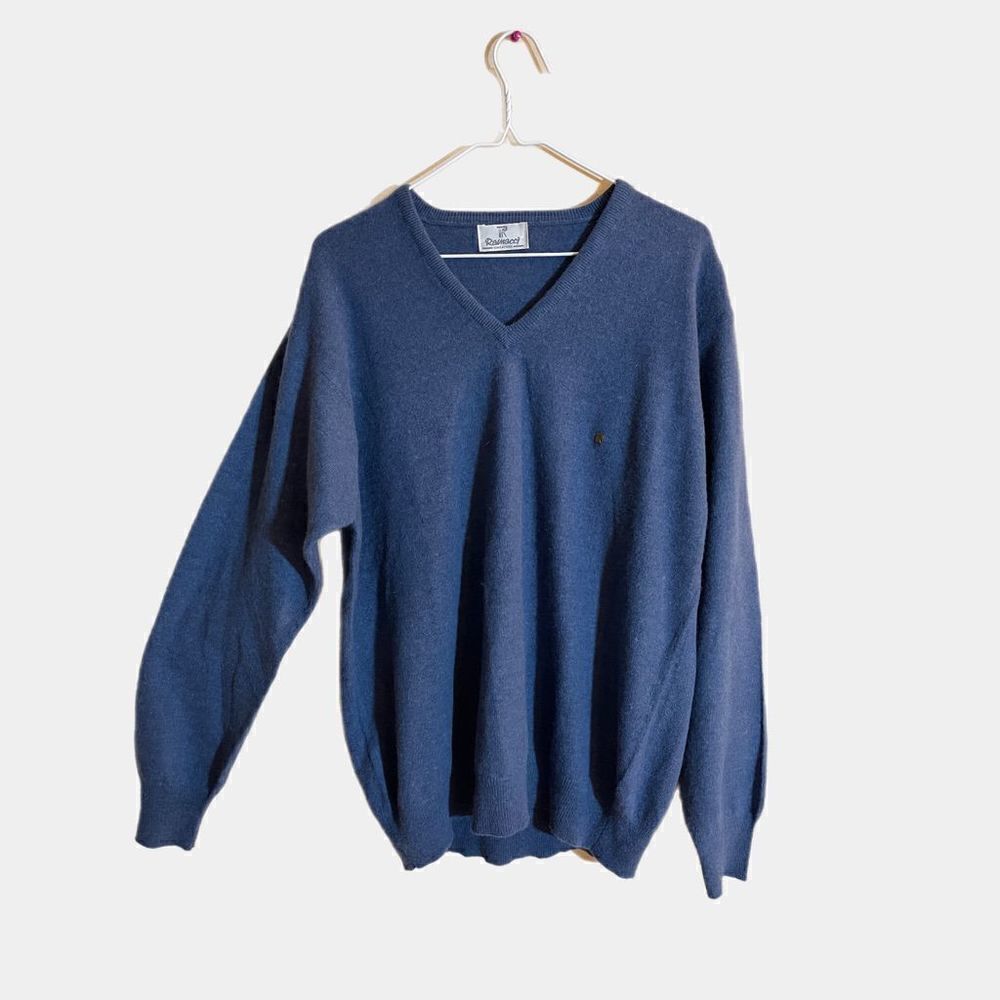 Ramacci Mens Wool Sweater Size Large Blue